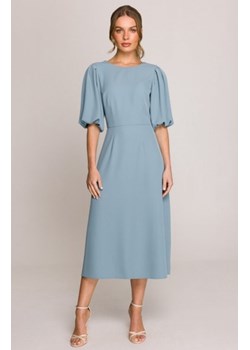 Stylove S399 sukienka z bufiastymi rękawami zimny niebieski ze sklepu intimiti.pl w kategorii Sukienki - zdjęcie 187874161