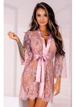 Koronkowy szlafrok damski różowy Sheer ze sklepu intimiti.pl w kategorii Szlafroki damskie - zdjęcie 187874324