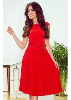 Numoco 311-1 LILA plisowana sukienka z krótkim rękawkiem ze sklepu intimiti.pl w kategorii Sukienki - zdjęcie 187874340