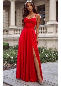 Długa satynowa sukienka czerwona gorset ze sklepu intimiti.pl w kategorii Sukienki - zdjęcie 187874410