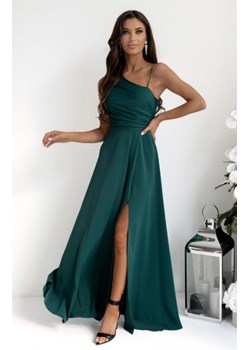 Duet Monako asymetryczna długa sukienka z wiązaniem zielona ze sklepu intimiti.pl w kategorii Sukienki - zdjęcie 187874612