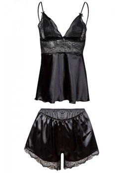 Dkaren Harmonia satynowy komplet czarny ze sklepu intimiti.pl w kategorii Piżamy damskie - zdjęcie 187874732