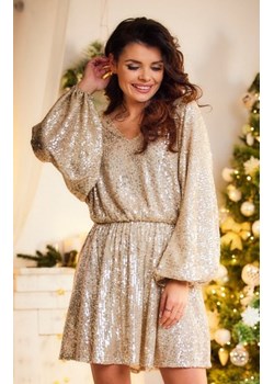 Awama oversizowa złota sukienka A485 ze sklepu intimiti.pl w kategorii Sukienki - zdjęcie 187874740