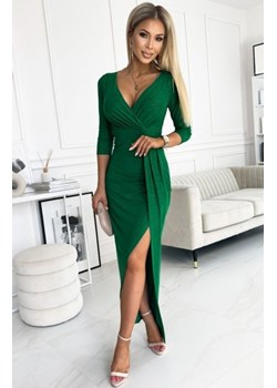Numoco 404-1 błyszcząca sukienka z dekoltem i rozcięciem na nodze ze sklepu intimiti.pl w kategorii Sukienki - zdjęcie 187874773