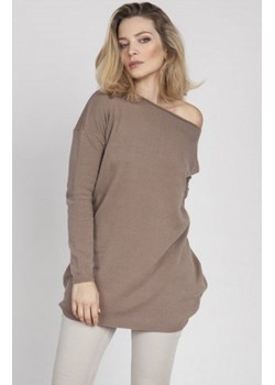 MKM SWE169 dzianinowa bluza mocca ze sklepu intimiti.pl w kategorii Swetry damskie - zdjęcie 187874842