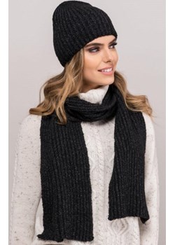 Kamea Kadyks szalik damski z wełną czarny ze sklepu intimiti.pl w kategorii Szaliki i chusty damskie - zdjęcie 187875044