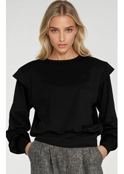 Nife czarna bluza damska oversize z wysokimi ściągaczami ze sklepu intimiti.pl w kategorii Bluzy damskie - zdjęcie 187875504