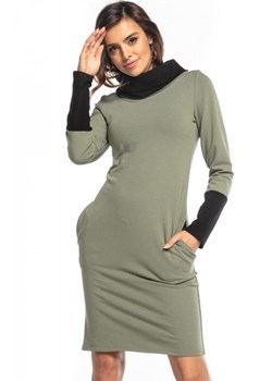 Tessita T360 dresowa sukienka midi khaki ze sklepu intimiti.pl w kategorii Sukienki - zdjęcie 187875563