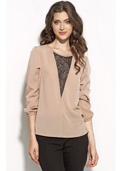 *Nife B47 bluzka beż ze sklepu intimiti.pl w kategorii Bluzki damskie - zdjęcie 187876353