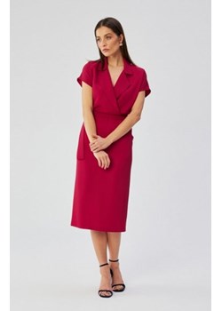 Stylove S363 sukienka midi z kołnierzem śliwkowa ze sklepu intimiti.pl w kategorii Sukienki - zdjęcie 187876421