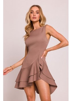 Moe sukienka z falbanami mokka M850 ze sklepu intimiti.pl w kategorii Sukienki - zdjęcie 187876433