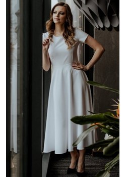 Tessita T372 rozkloszowana sukienka maxi biała ze sklepu intimiti.pl w kategorii Sukienki - zdjęcie 187876462