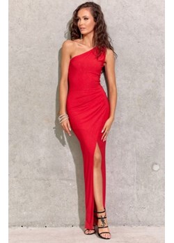 Elegancka czerwona sukienka z brokatem 274 ze sklepu intimiti.pl w kategorii Sukienki - zdjęcie 187876753