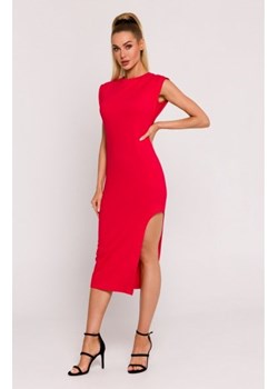 Moe sukienka z wycięciem na nogę czerwona M787 ze sklepu intimiti.pl w kategorii Sukienki - zdjęcie 187876922