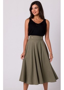 Bewear B265 spódnica midi rozkloszowana khaki ze sklepu intimiti.pl w kategorii Spódnice - zdjęcie 187876933