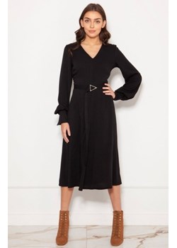 Sukienka z efektownymi rękawami czarna SUK189 ze sklepu intimiti.pl w kategorii Sukienki - zdjęcie 187877081