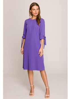 Stylove S393 sukienka z wiązanymi rękawami fioletowa ze sklepu intimiti.pl w kategorii Sukienki - zdjęcie 187877083