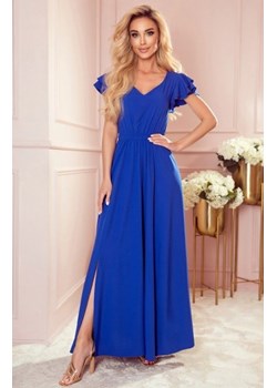 Numoco 310-3 LIDIA długa sukienka z dekoltem i falbankami ze sklepu intimiti.pl w kategorii Sukienki - zdjęcie 187877123