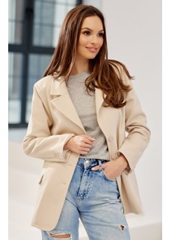 Elegancka jednorzędowa marynarka w jodełkę ze sklepu intimiti.pl w kategorii Marynarki damskie - zdjęcie 187877371