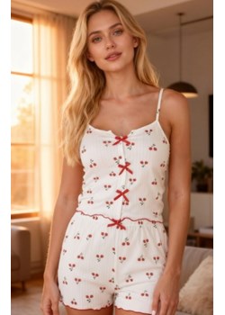 Dwuczęściowa piżama damska w wisienki ze sklepu intimiti.pl w kategorii Piżamy damskie - zdjęcie 187877420