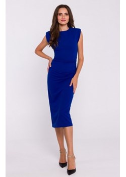 Stylove S382 sukienka bez rękawów z zakładkami na boku niebieska ze sklepu intimiti.pl w kategorii Sukienki - zdjęcie 187877791