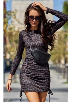 Dopasowana mini sukienka print 0375/Z06 ze sklepu intimiti.pl w kategorii Sukienki - zdjęcie 187877814