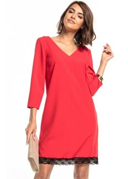 Tessita T324 prosta sukienka z koronką malinowa ze sklepu intimiti.pl w kategorii Sukienki - zdjęcie 187877833