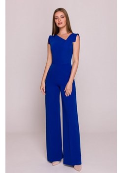 Stylove S407 kombinezon z asymetrycznym dekoltem chabrowy ze sklepu intimiti.pl w kategorii Kombinezony damskie - zdjęcie 187877883