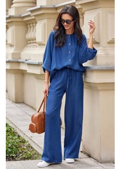 Długie spodnie z szerokimi nogawkami i wiązaniem w pasie J06 ze sklepu intimiti.pl w kategorii Spodnie damskie - zdjęcie 187877970