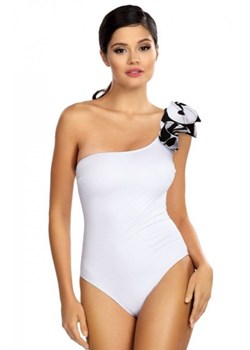 Asymetryczny kostium kąpielowy z falbaną L4429/1 ze sklepu intimiti.pl w kategorii Stroje kąpielowe - zdjęcie 187877980