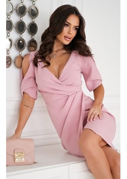 Bicotone dopasowana sukienka z odkrytymi ramionami brudny róż ze sklepu intimiti.pl w kategorii Sukienki - zdjęcie 187877993