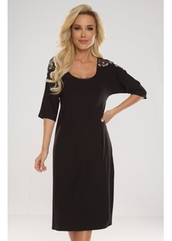 De Lafense Ramona 616 koszulka damska czarna ze sklepu intimiti.pl w kategorii Koszule nocne - zdjęcie 187878192