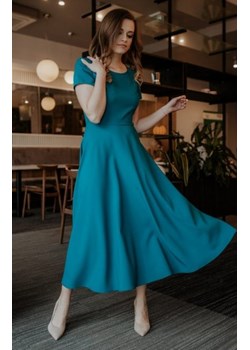 Tessita T372 rozkloszowana sukienka maxi szmaragdowa ze sklepu intimiti.pl w kategorii Sukienki - zdjęcie 187878414