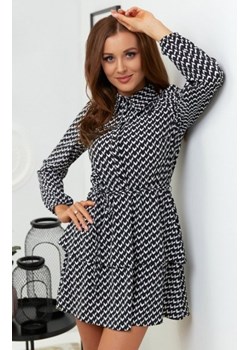 Modna sukienka mini z guziczkami przy dekolcie wz2 ze sklepu intimiti.pl w kategorii Sukienki - zdjęcie 187878450