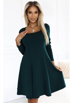 Numoco 574-1 IVANA trapezowa sukienka z dekoltem i długim rękawkiem ze sklepu intimiti.pl w kategorii Sukienki - zdjęcie 187878594