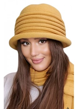 Kamea Salerno kapelusz damski musztardowy ze sklepu intimiti.pl w kategorii Kapelusze damskie - zdjęcie 187878992