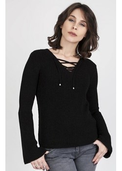 MKMSwetry Sweter Kylie SWE 117 Czarny ze sklepu intimiti.pl w kategorii Swetry damskie - zdjęcie 187879082