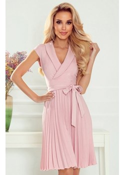 Numoco 385-1 WENDY plisowana sukienka z kopertowym dekoltem ze sklepu intimiti.pl w kategorii Sukienki - zdjęcie 187879170