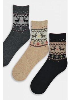 Noviti SW011 Wełna Renifer skarpety damskie ze sklepu intimiti.pl w kategorii Skarpetki damskie - zdjęcie 187879223