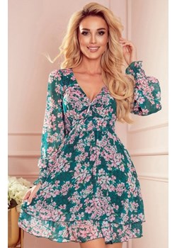 Numoco 410-2 MONICA szyfonowa sukienka z wiązanym dekoltem ze sklepu intimiti.pl w kategorii Sukienki - zdjęcie 187879372