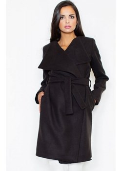 Figl M408 płaszcz czarny ze sklepu intimiti.pl w kategorii Płaszcze damskie - zdjęcie 187879382