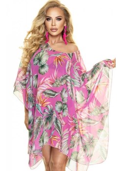 Irall kwiatowa tunika plażowa jasny róż ze sklepu intimiti.pl w kategorii Odzież plażowa - zdjęcie 187879623