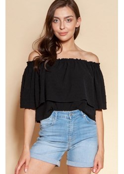 Bluzka hiszpanka z odkrytymi ramionami czarna BLU153 ze sklepu intimiti.pl w kategorii Bluzki damskie - zdjęcie 187880162