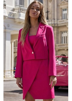 Moe M745 krótki żakiet damski różowy ze sklepu intimiti.pl w kategorii Marynarki damskie - zdjęcie 187880264