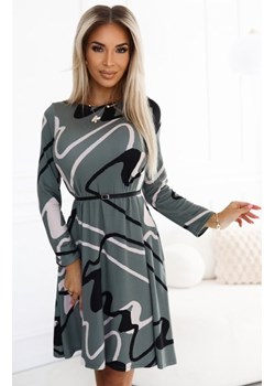 Numoco 576-1 sweterkowa trapezowa sukienka z paskiem ze sklepu intimiti.pl w kategorii Sukienki - zdjęcie 187880324