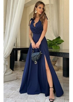 Wieczorowa granatowa długa sukienka 2231-01 ze sklepu intimiti.pl w kategorii Sukienki - zdjęcie 187880330