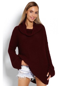 PeekaBoo 70012 gruby sweter golf bordowy ze sklepu intimiti.pl w kategorii Swetry damskie - zdjęcie 187880563