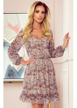 Numoco 295-1 BAKARI zwiewna szyfonowa sukienka z dekoltem ze sklepu intimiti.pl w kategorii Sukienki - zdjęcie 187880580