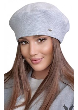 Kamea Arkadia beret damski w pepitkę szary ze sklepu intimiti.pl w kategorii Berety damskie - zdjęcie 187880653