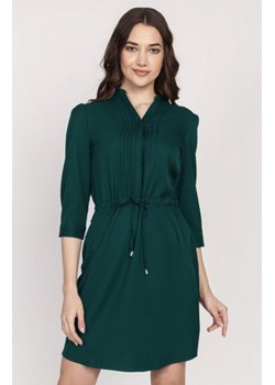 Sukienka ze szczypankami zielona SUK149 ze sklepu intimiti.pl w kategorii Sukienki - zdjęcie 187880744